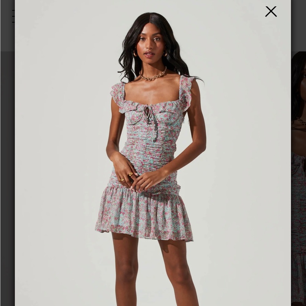 ASTR the Label Floral Ruched Minidress